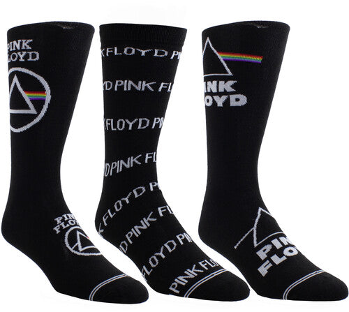 Pink Floyd - Perri's - Pink Floyd - Crew Socks (3 Pack Collector Guitar Shape Tin) (Large Item, Socks, 3 Pack) [Socks]