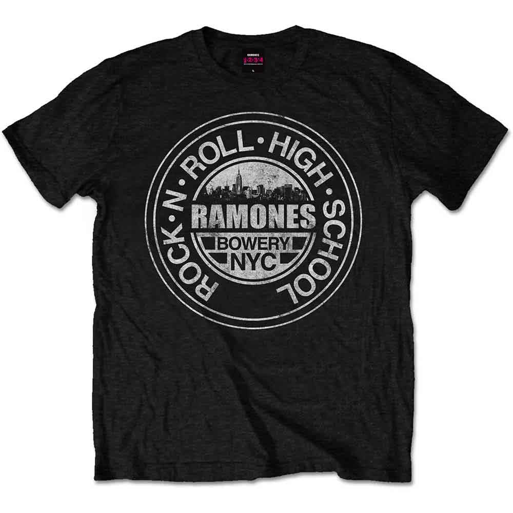 Camiseta de la escuela secundaria Ramones Rock 'n Roll, Bowery, Nueva York