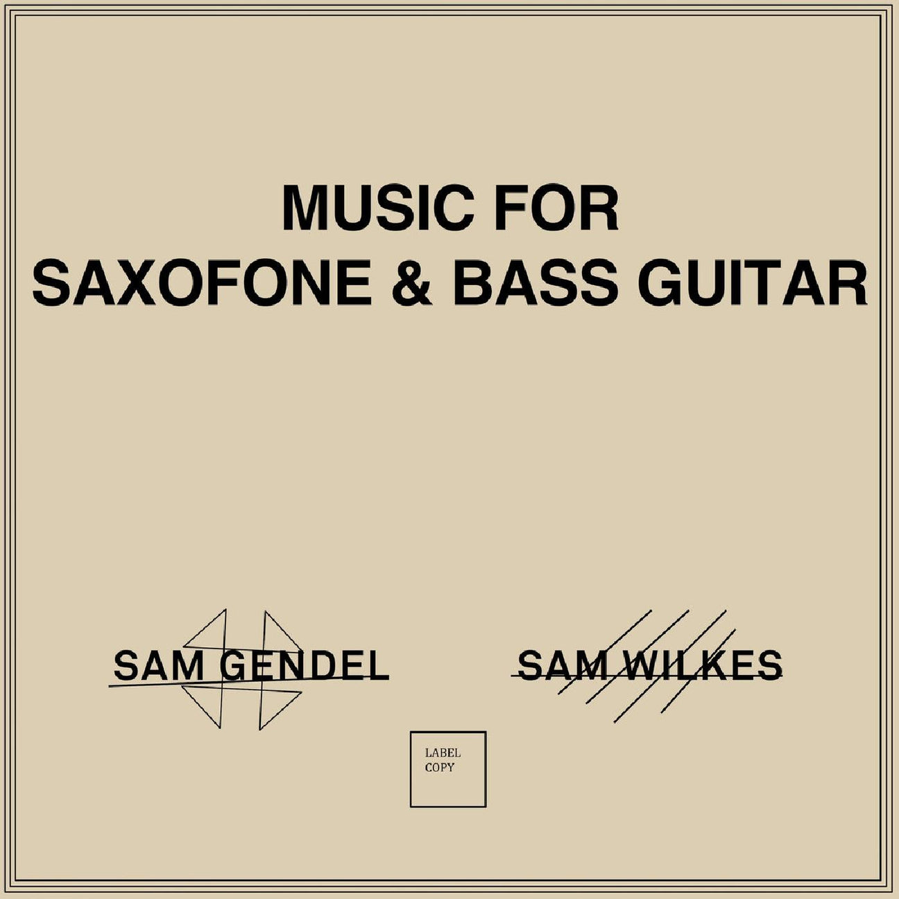 Music for Saxofone & Bass Guitar (Vinyl) - Apocalypse Vinyl