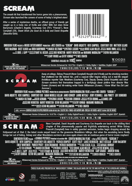 Scream Triple Feature (Widescreen, Amaray Case, 3 Pack, Subtitled) (Dvd) (DVD)