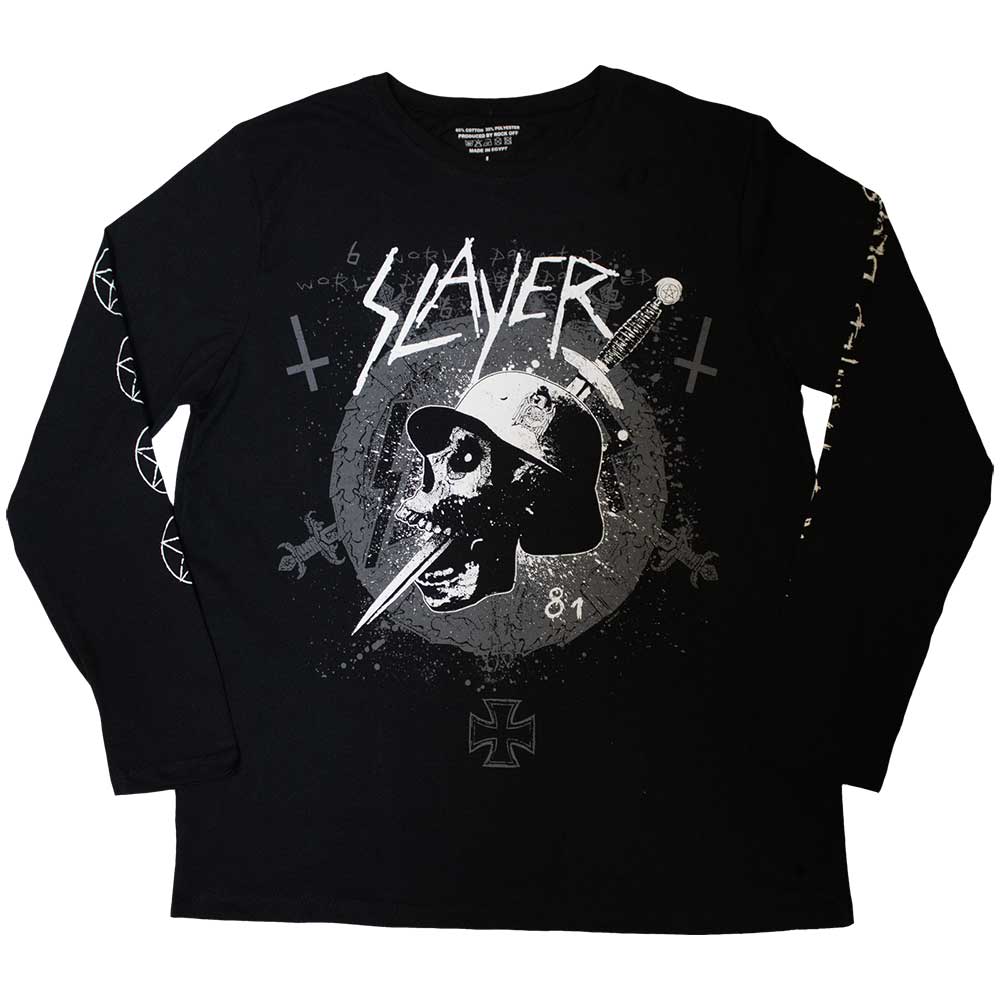 Camiseta de manga larga con calavera de daga de SLAYER