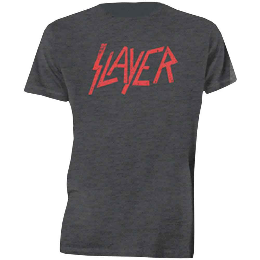 Camiseta con el logotipo desgastado de SLAYER