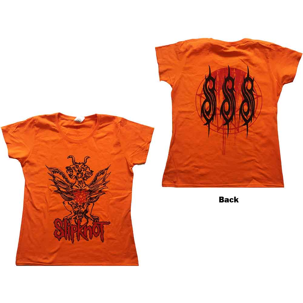 Camiseta de manga corta con el diablo alado de Slipknot