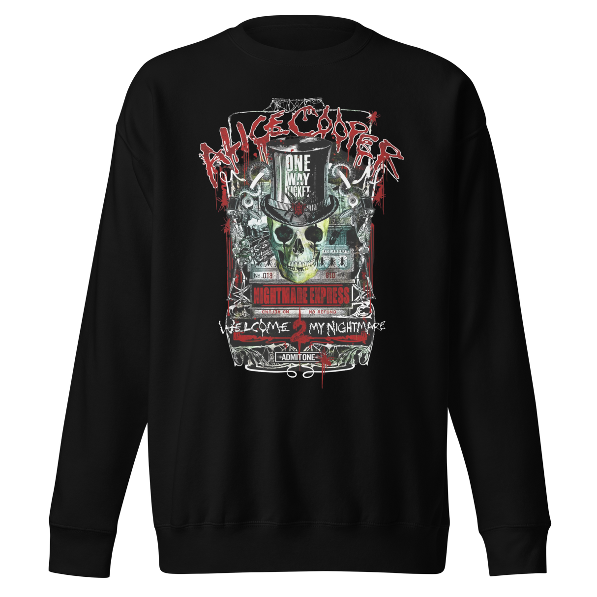 Alice Cooper Nightmare Express Jumbo Print Sweatshirt ()