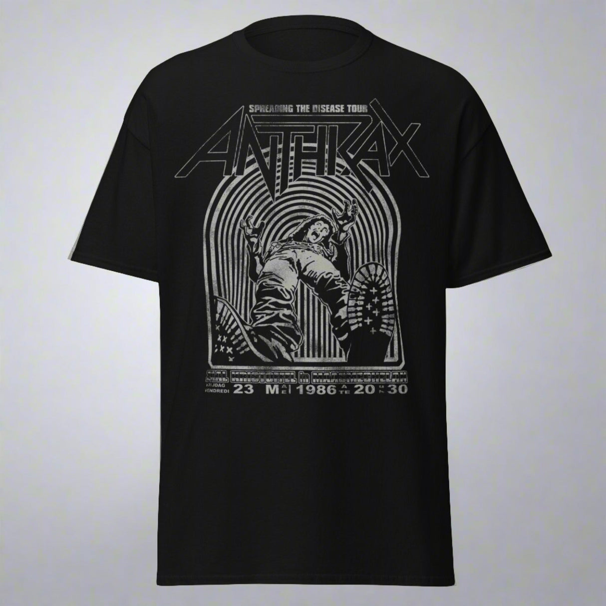 MERCHMOMENT Anthrax - 1986 Tour Jumbo Print T-Shirt [Apparel]