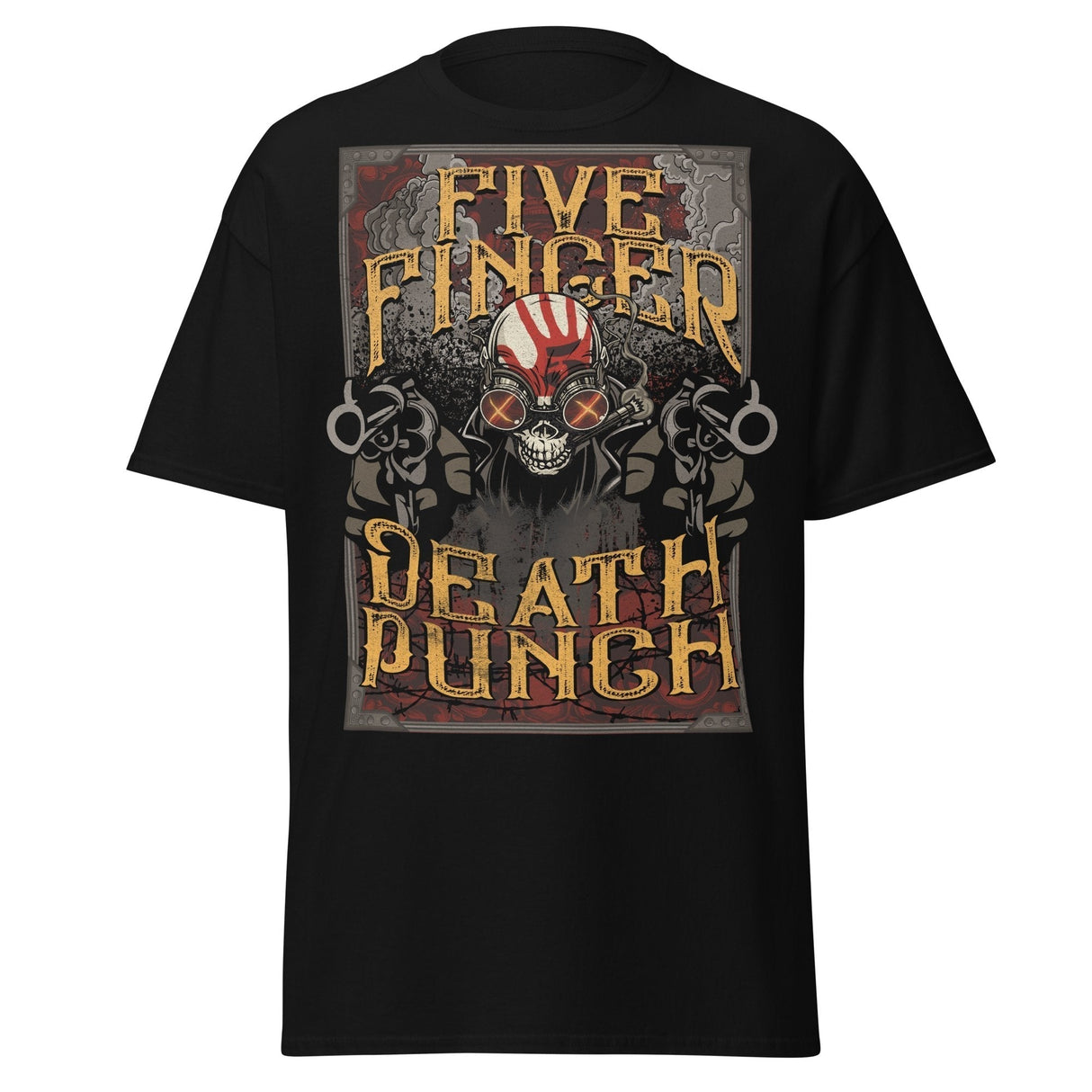 MERCHMOMENT Five Finger Death Punch Barrels Jumbo Print T-shirt [Apparel]