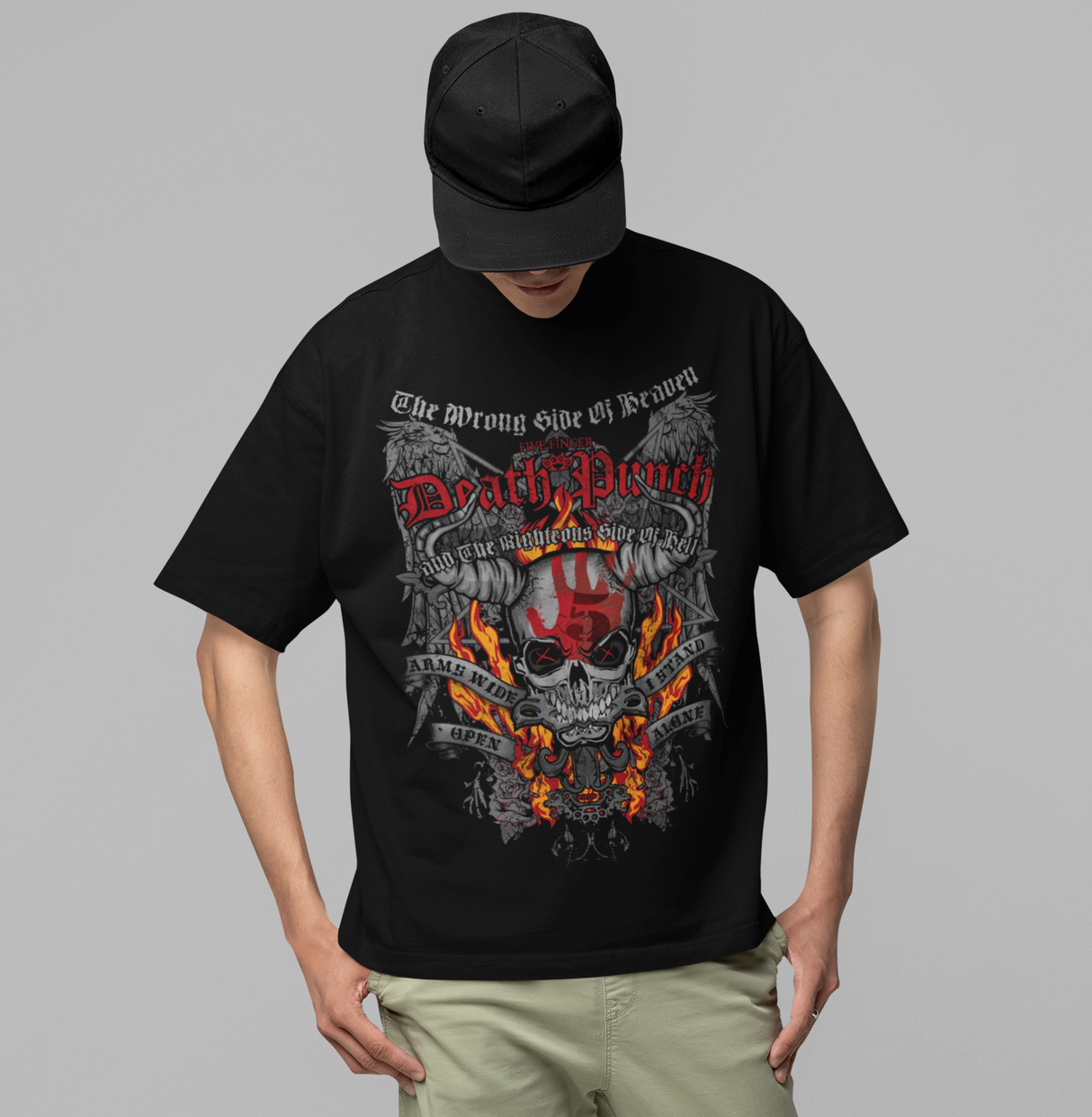 Five Finger Death Punch - Wrong or Righteous Jumbo Print T-Shirt ()