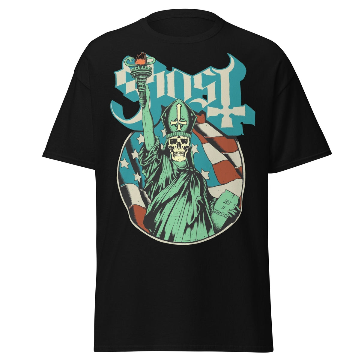 Ghost - Statue of Liberty Jumbo Print T-Shirt ()