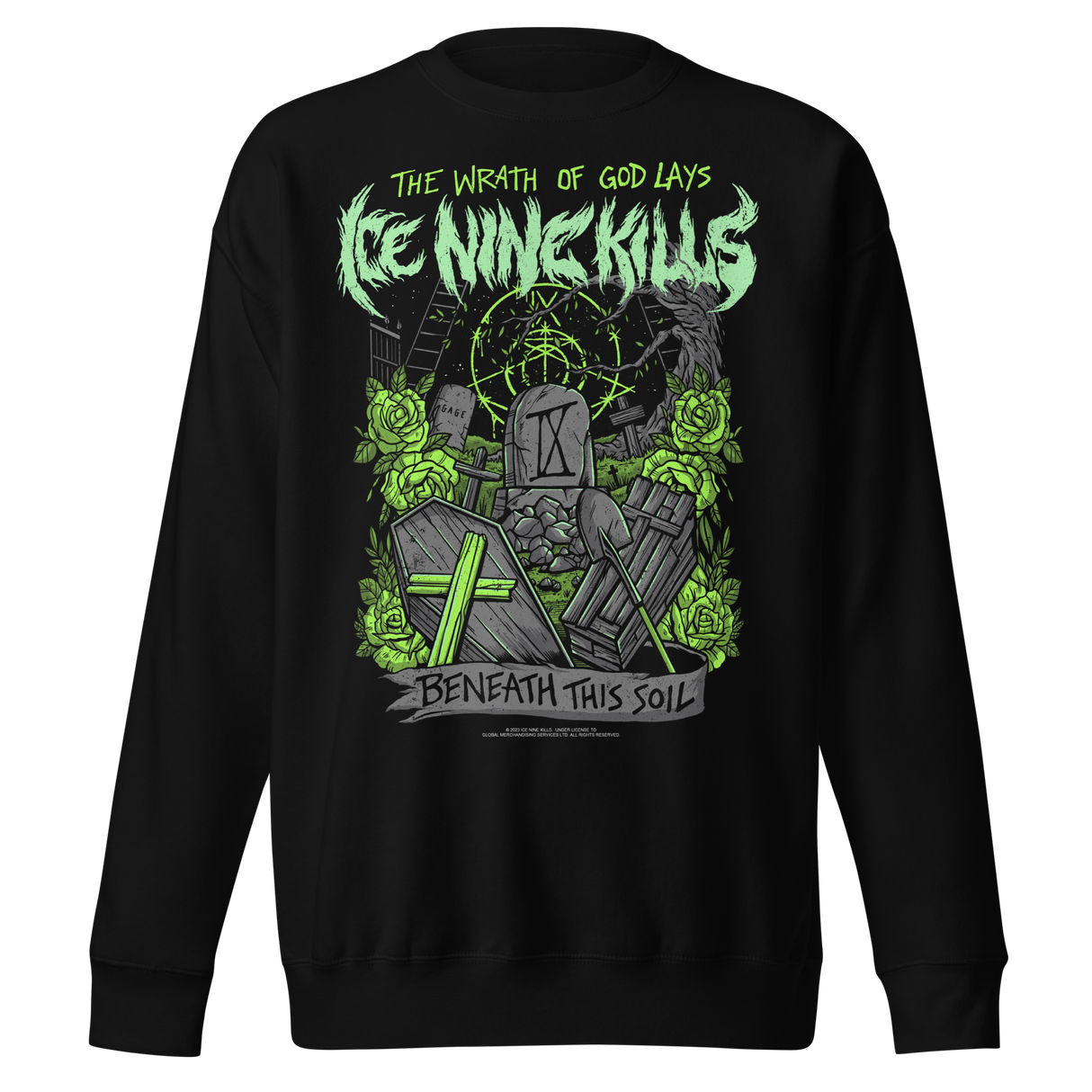 Ice Nine Kills Green Wrath Jumbo Print Sweatshirt ()