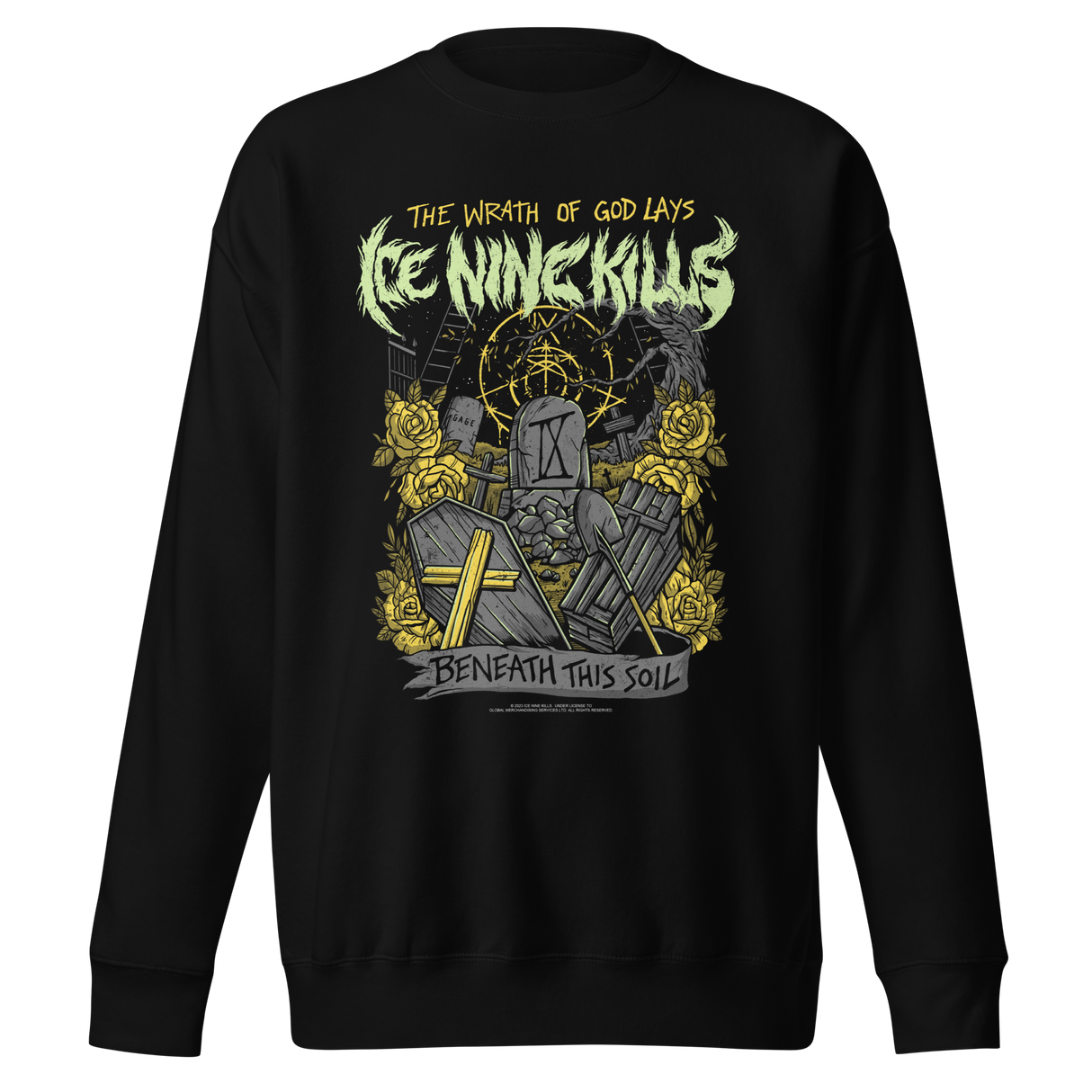 Ice Nine Kills Yellow Wrath Jumbo Print Sweatshirt ()