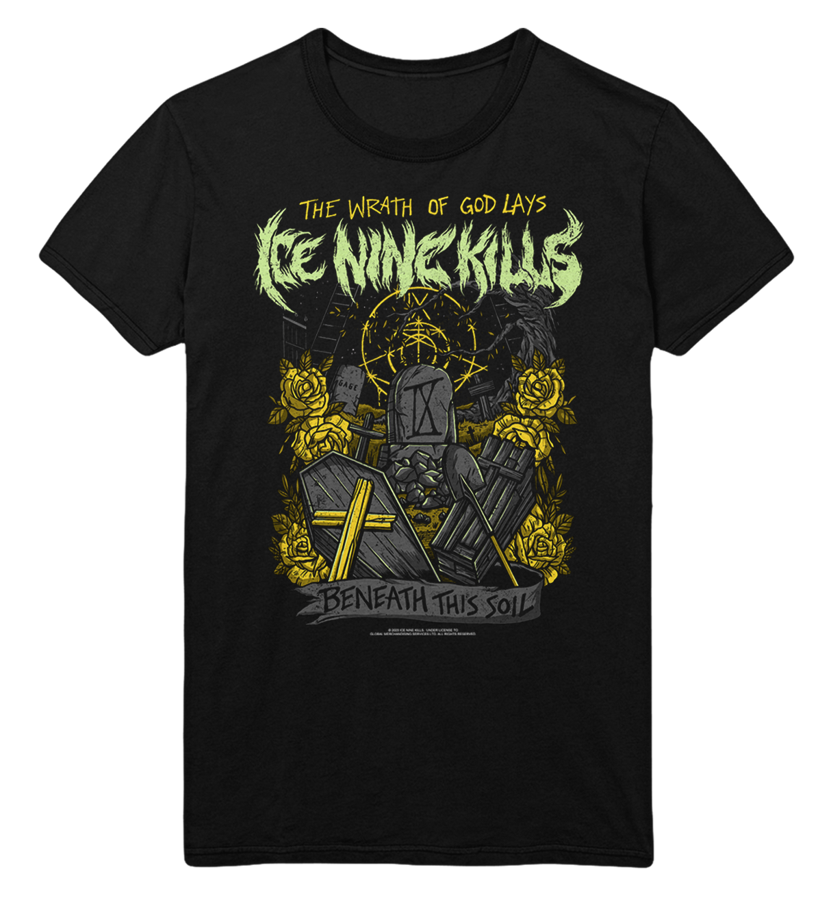 Ice Nine Kills Yellow Wrath Jumbo Print T-Shirt ()