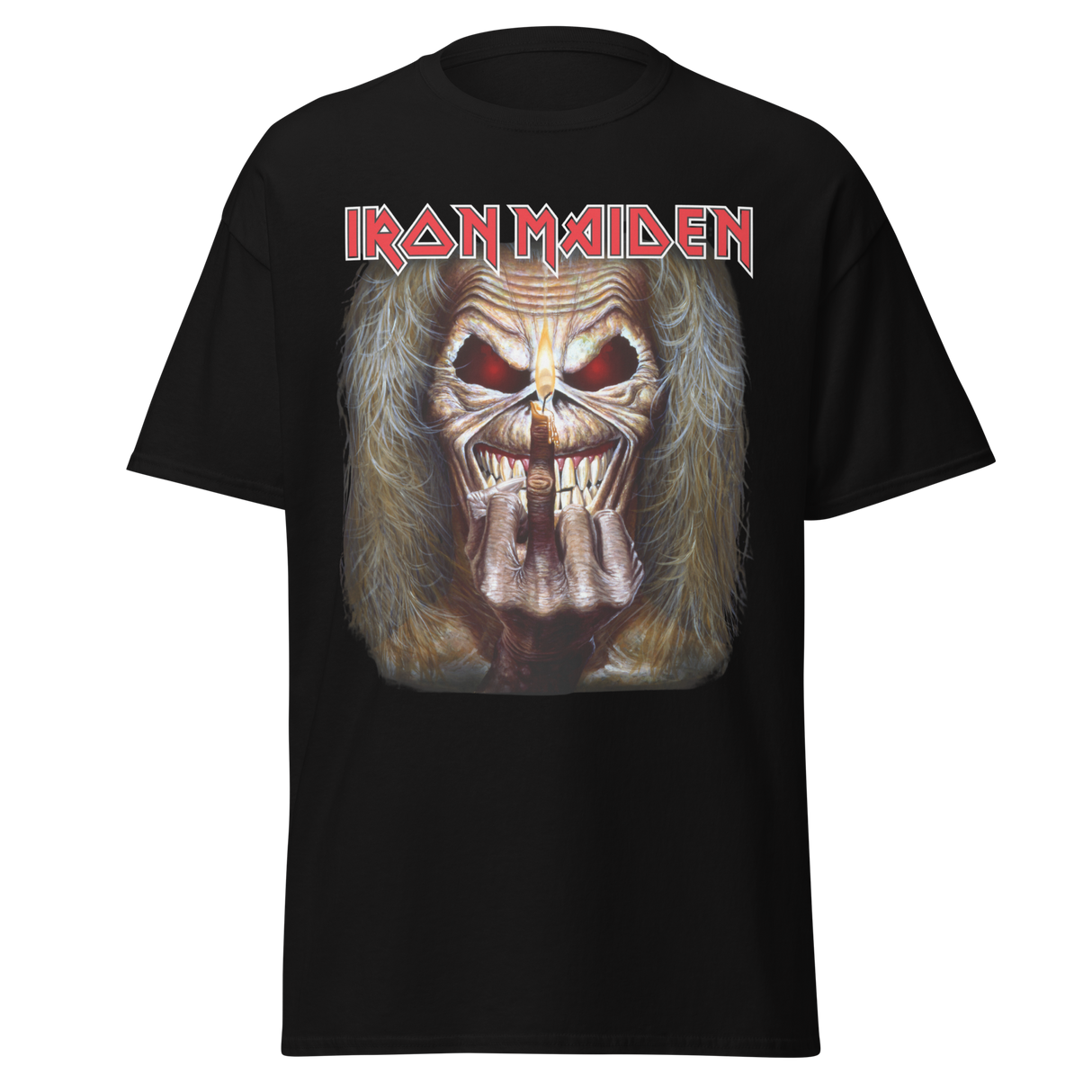 Iron Maiden Candle Finger Jumbo Print T-Shirt ()