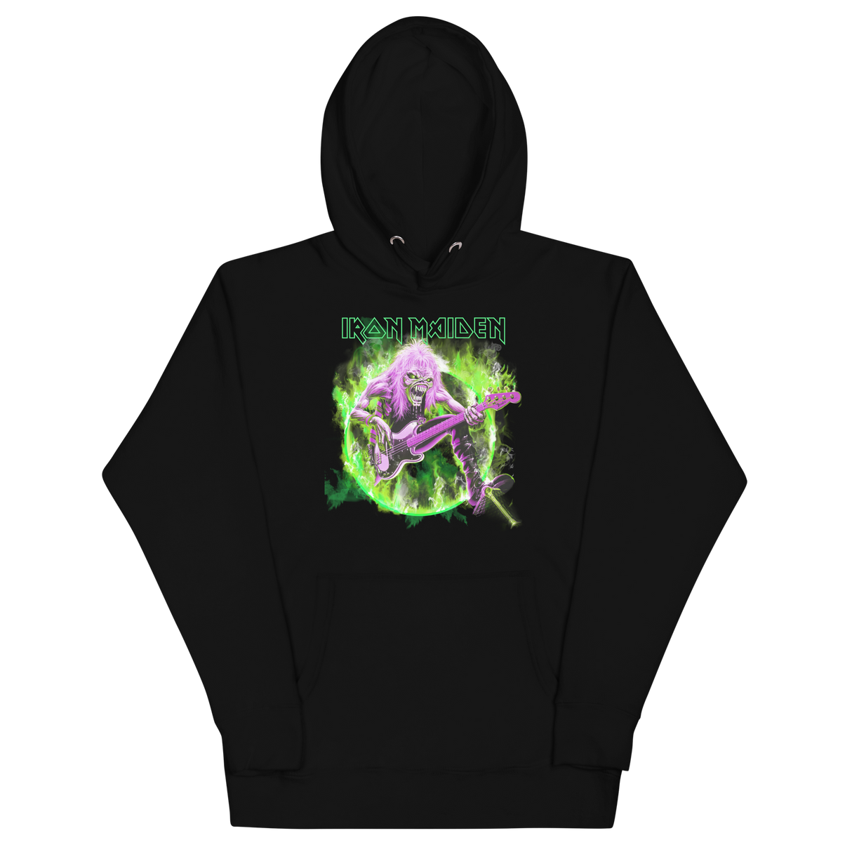 Iron Maiden Green Guitar Classic Hoodie ()