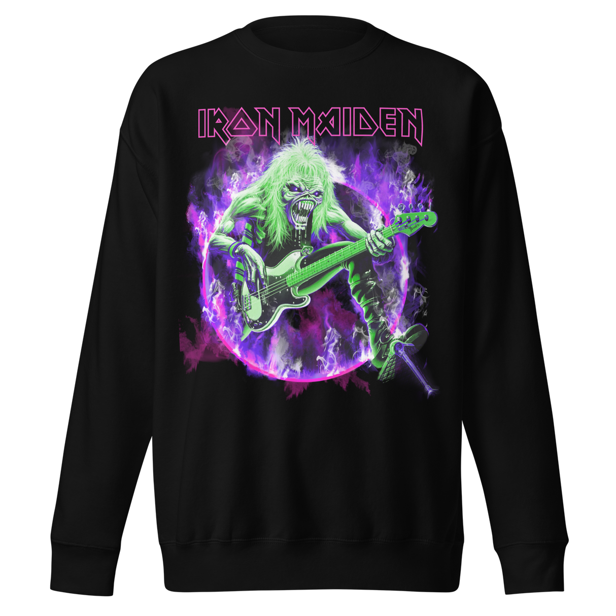 Iron Maiden Purple Guitar Jumbo Print Sweatshirt ()