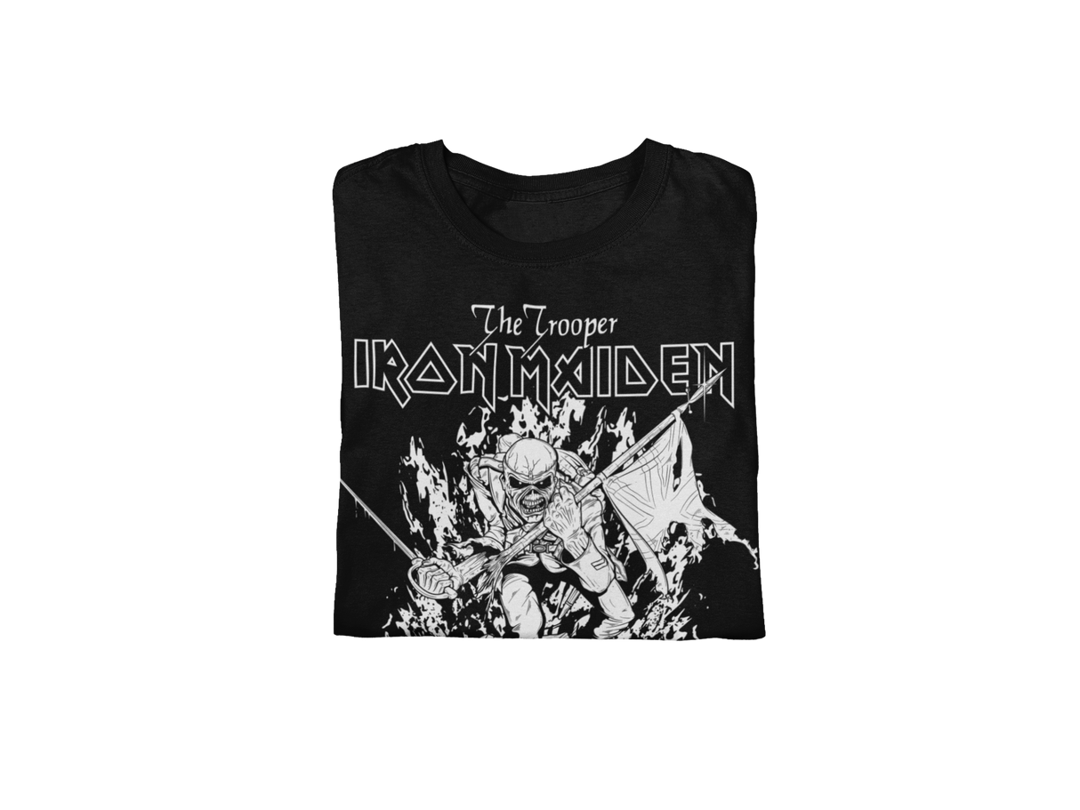 Iron Maiden - Trooper Black and White Jumbo Print T-Shirt ()