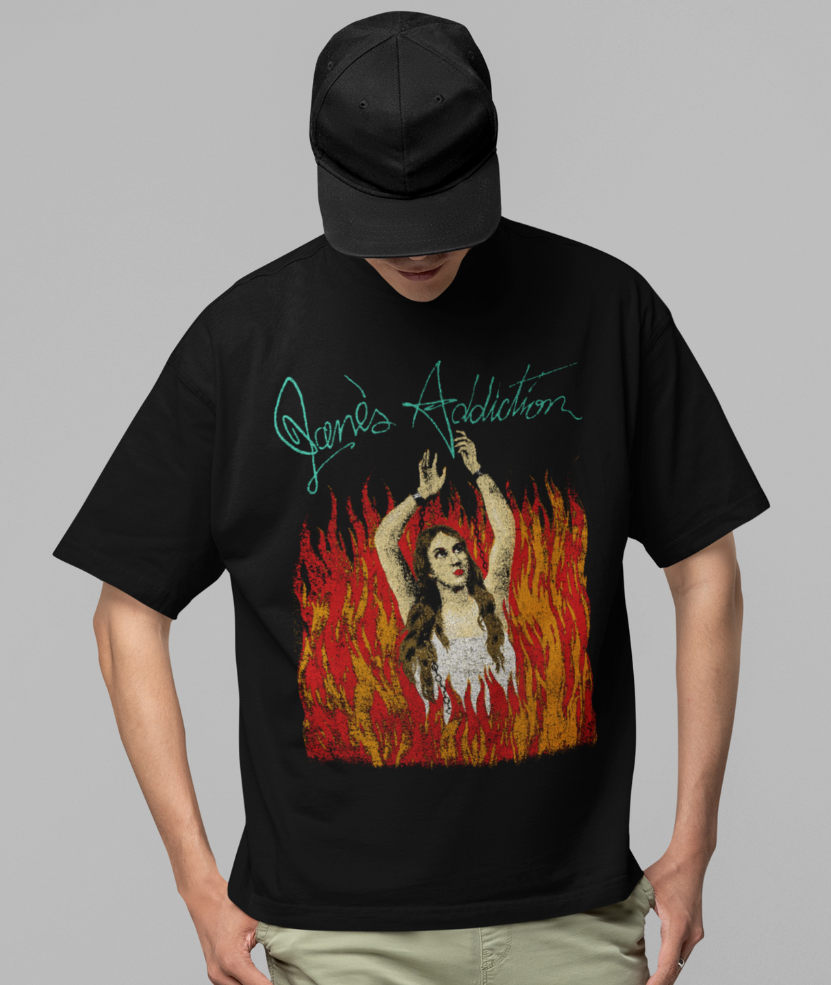 Jane's Addiction - Flames Jumbo Print T-Shirt ()