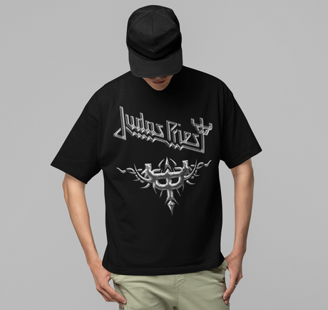 Judas Priest - Liquid Metal Logo Jumbo Print T-Shirt ()