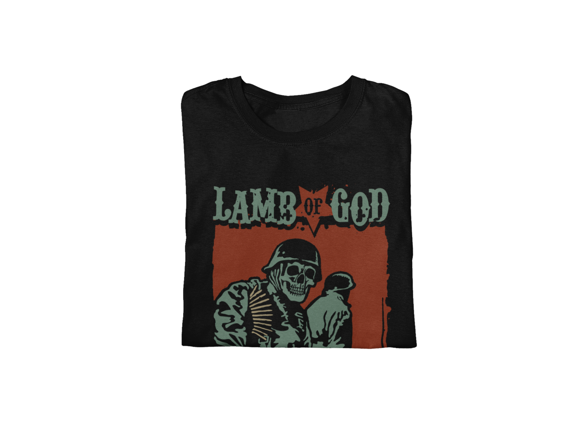 Lamb Of God - Skeleton Army Plato Quote Jumbo Print T-Shirt ()