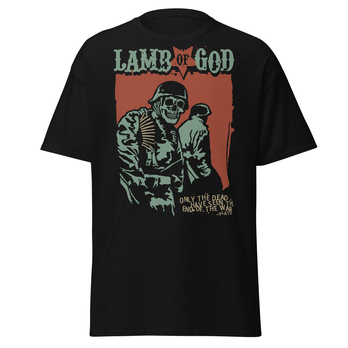 Lamb Of God - Skeleton Army Plato Quote Jumbo Print T-Shirt ()