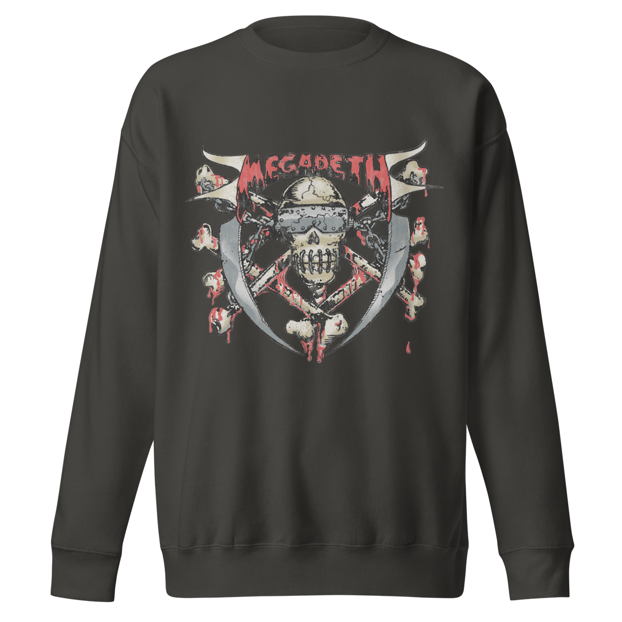 MERCHMOMENT MegaDeth - Hand Painted Vic Jumbo Print Sweatshirt [Apparel]