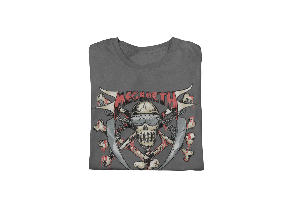 MegaDeth - Hand Painted Vic Jumbo Print T-Shirt ()