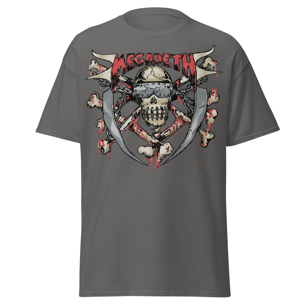 MegaDeth - Hand Painted Vic Jumbo Print T-Shirt ()