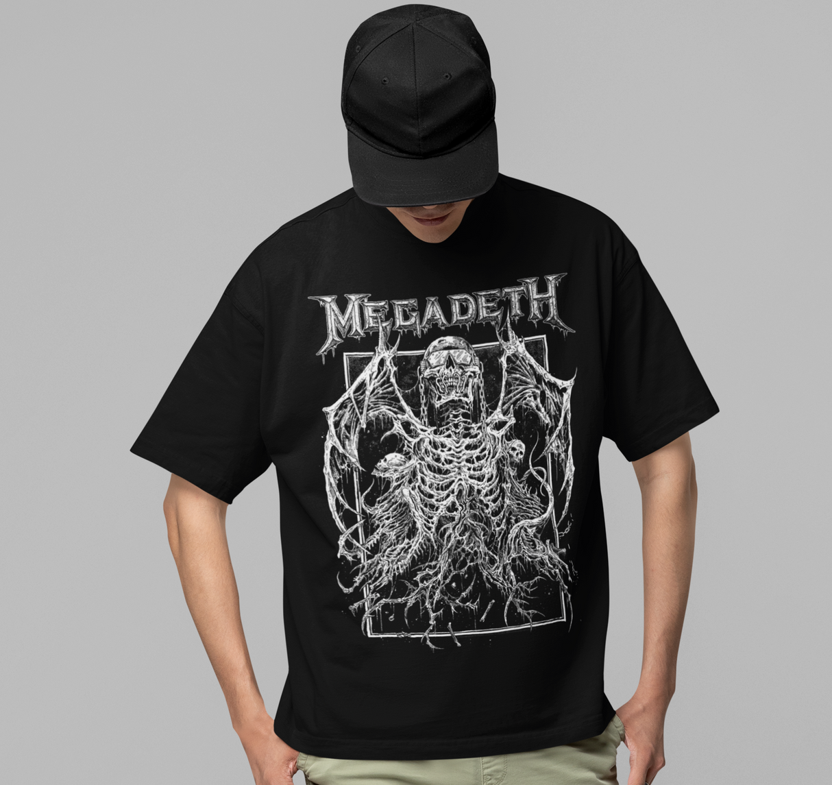 Megadeth Skeleton Wings Jumbo Print T-shirt ()