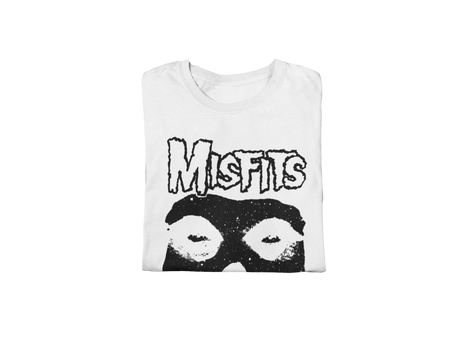 MERCHMOMENT Misfits Black Skull Jumbo Print T-shirt [Apparel]