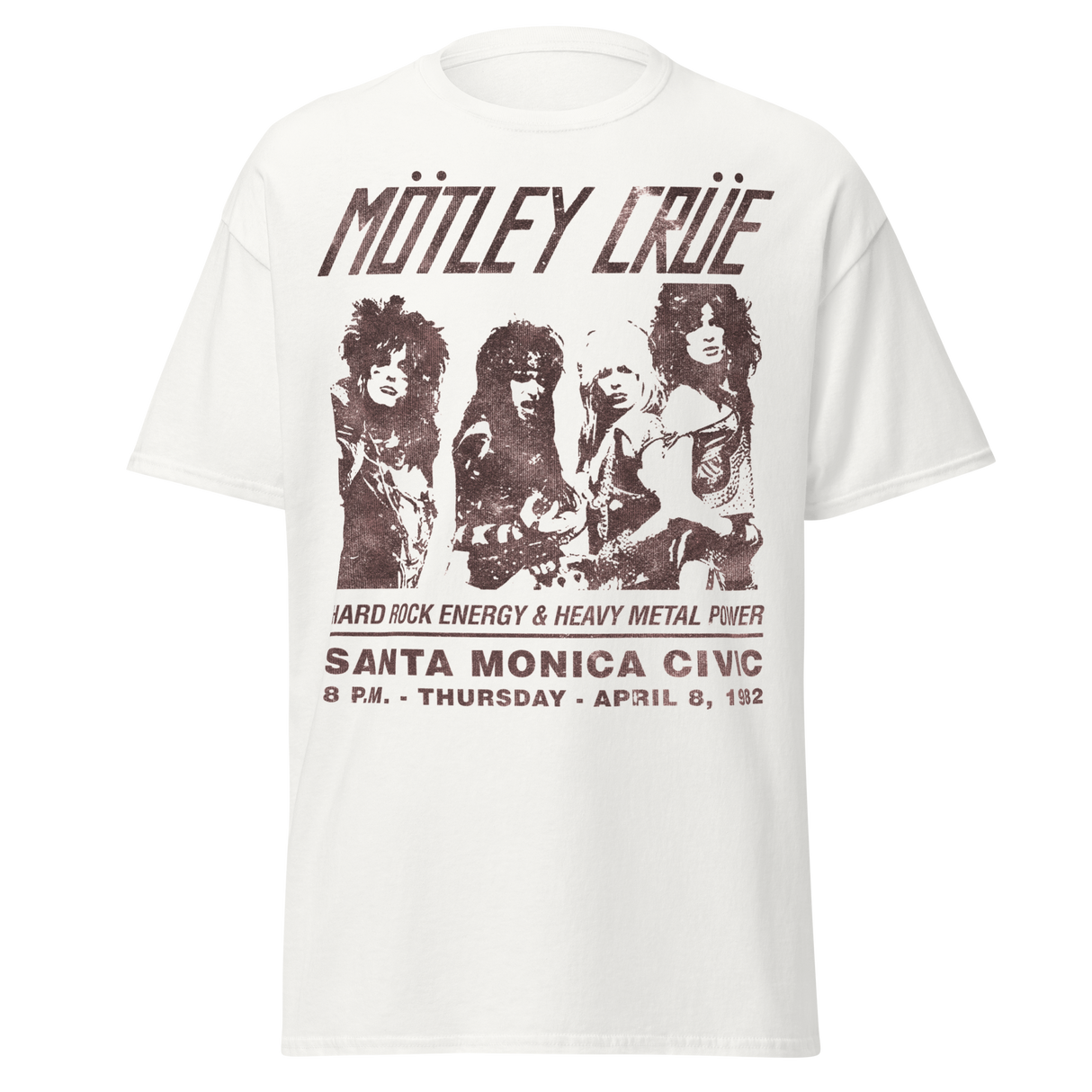 Motley Crue '82 Santa Monica Jumbo Print T-Shirt ()