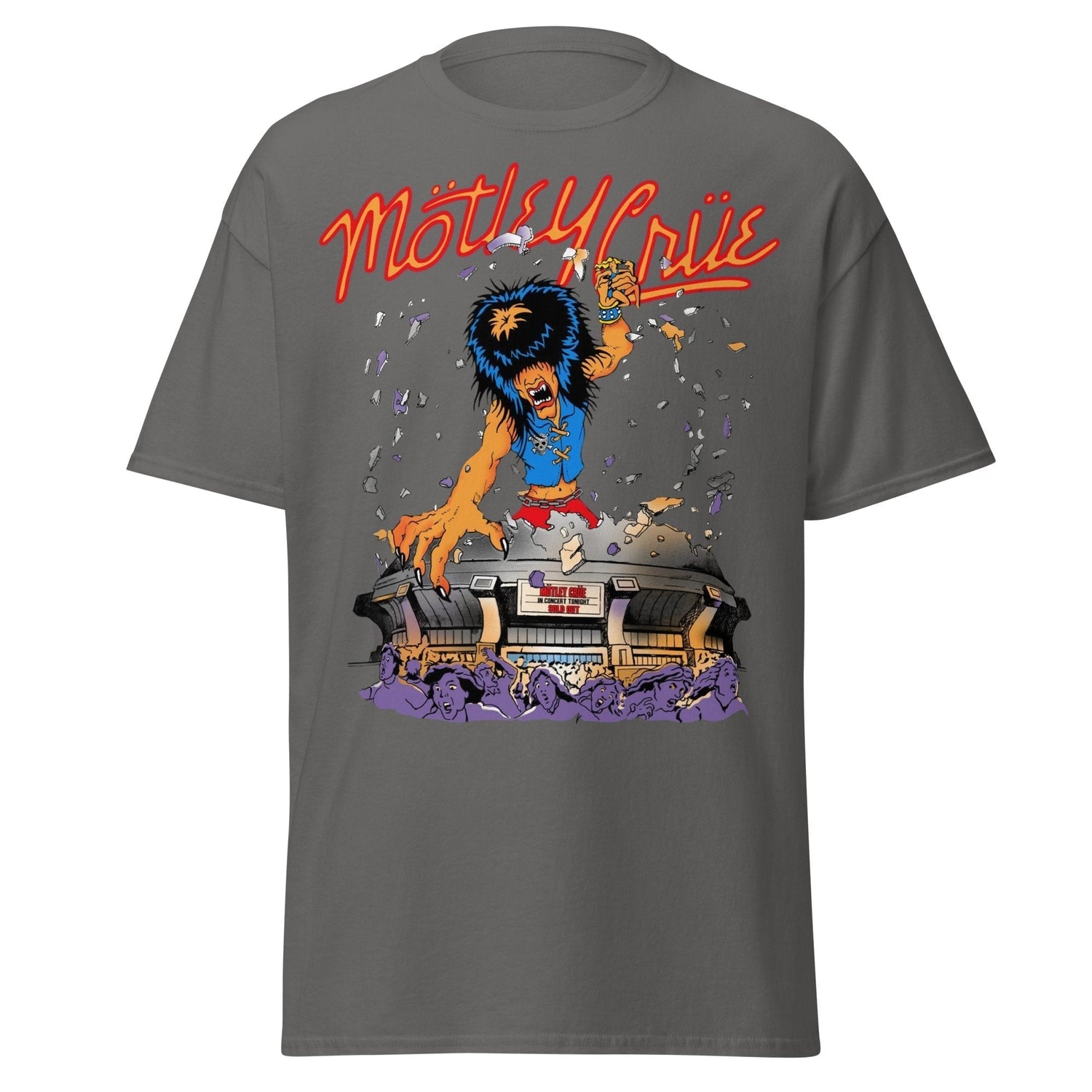 MERCHMOMENT Motley Crue Allister Dome Jumbo Print T-shirt [Apparel]