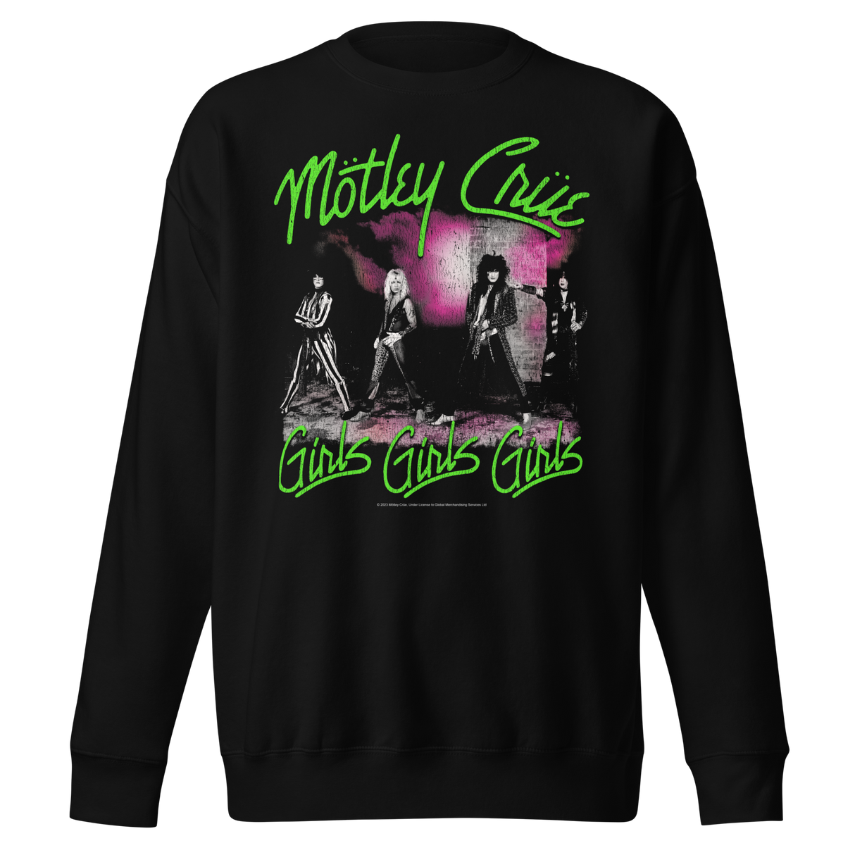 Motley Crue Green Girls Jumbo Print Sweatshirt ()