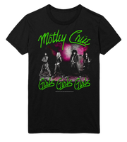 MERCHMOMENT Motley Crue Green Girls Jumbo Print T-Shirt [Apparel]
