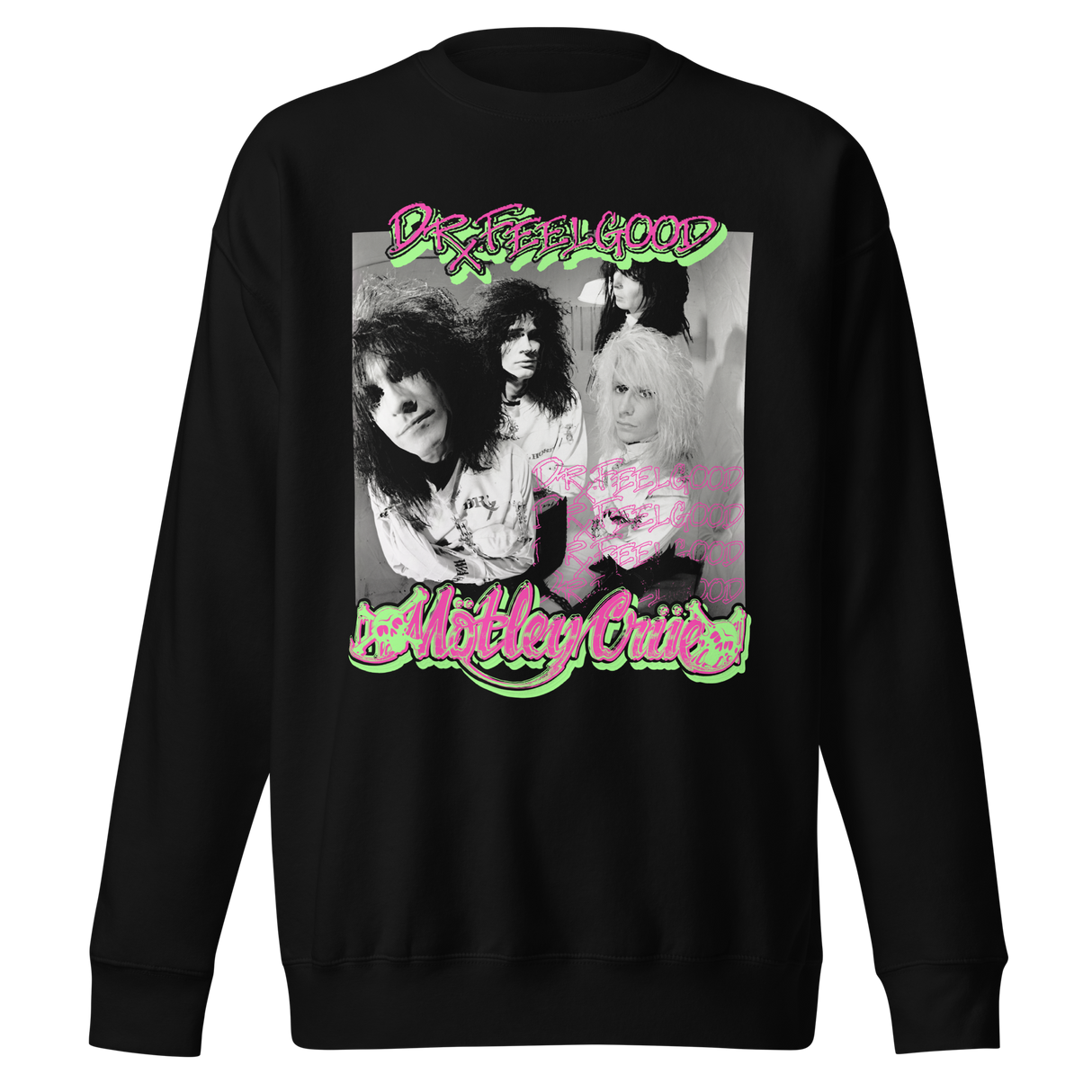 Motley Crue Neon Trip Dr. Feelgood Jumbo Print Sweatshirt ()