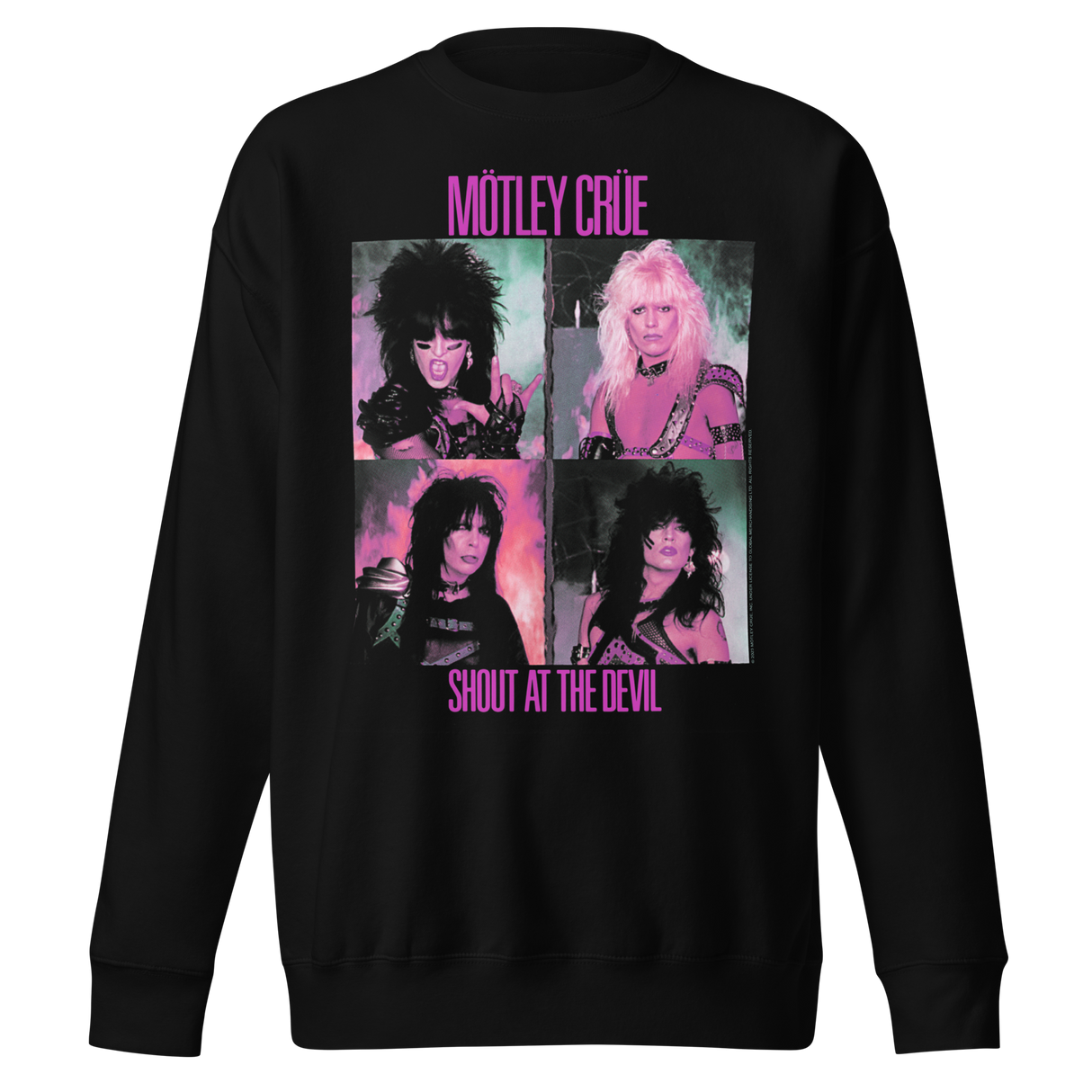 Motley Crue Pink Shout Jumbo Print Sweatshirt ()