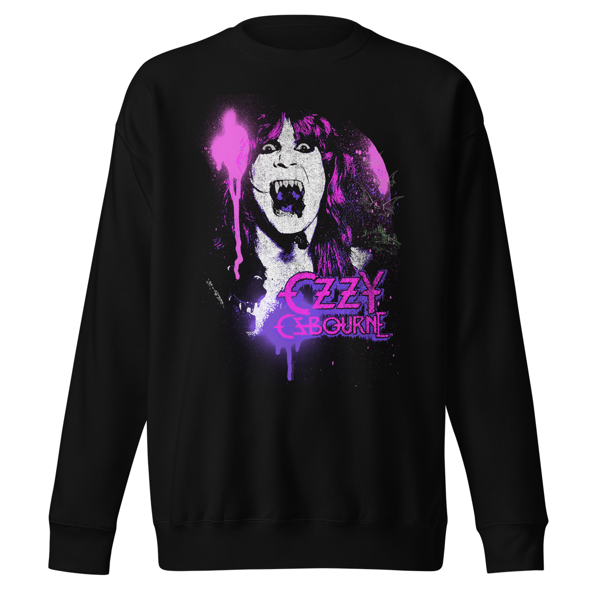 Ozzy Osbourne Purple Screaming Jumbo Print Sweatshirt ()