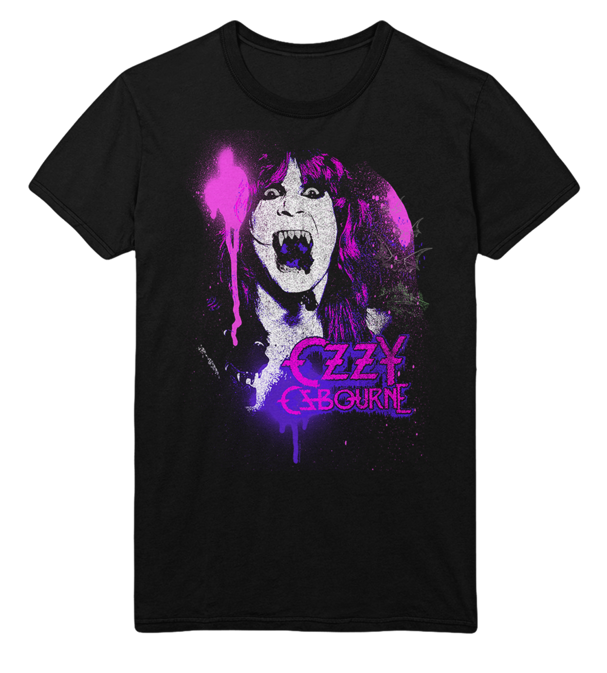 Ozzy Osbourne Purple Screaming Jumbo Print T-Shirt ()