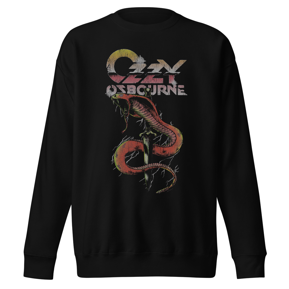 MERCHMOMENT Ozzy Osbourne Snake Bite Jumbo Print Sweatshirt [Apparel]