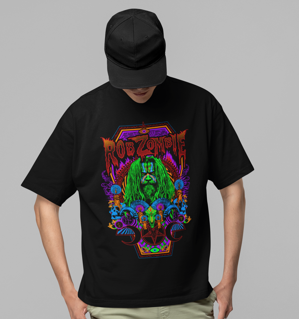 Rob Zombie - Pyschedelic Jumbo Print T-Shirt ()