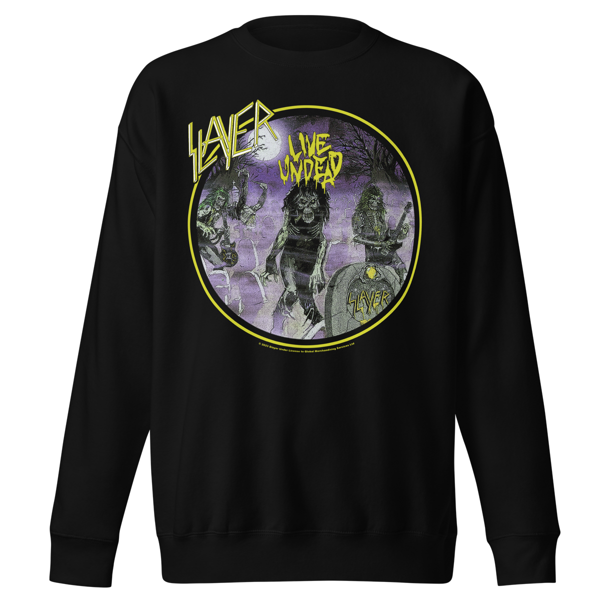 Slayer Yellow Undead Jumbo Print Sweatshirt ()