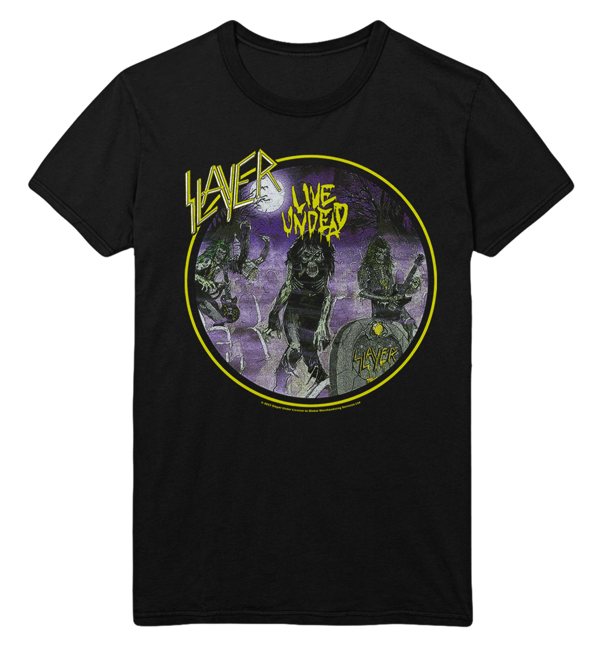 Slayer Yellow Undead Jumbo Print T-Shirt ()