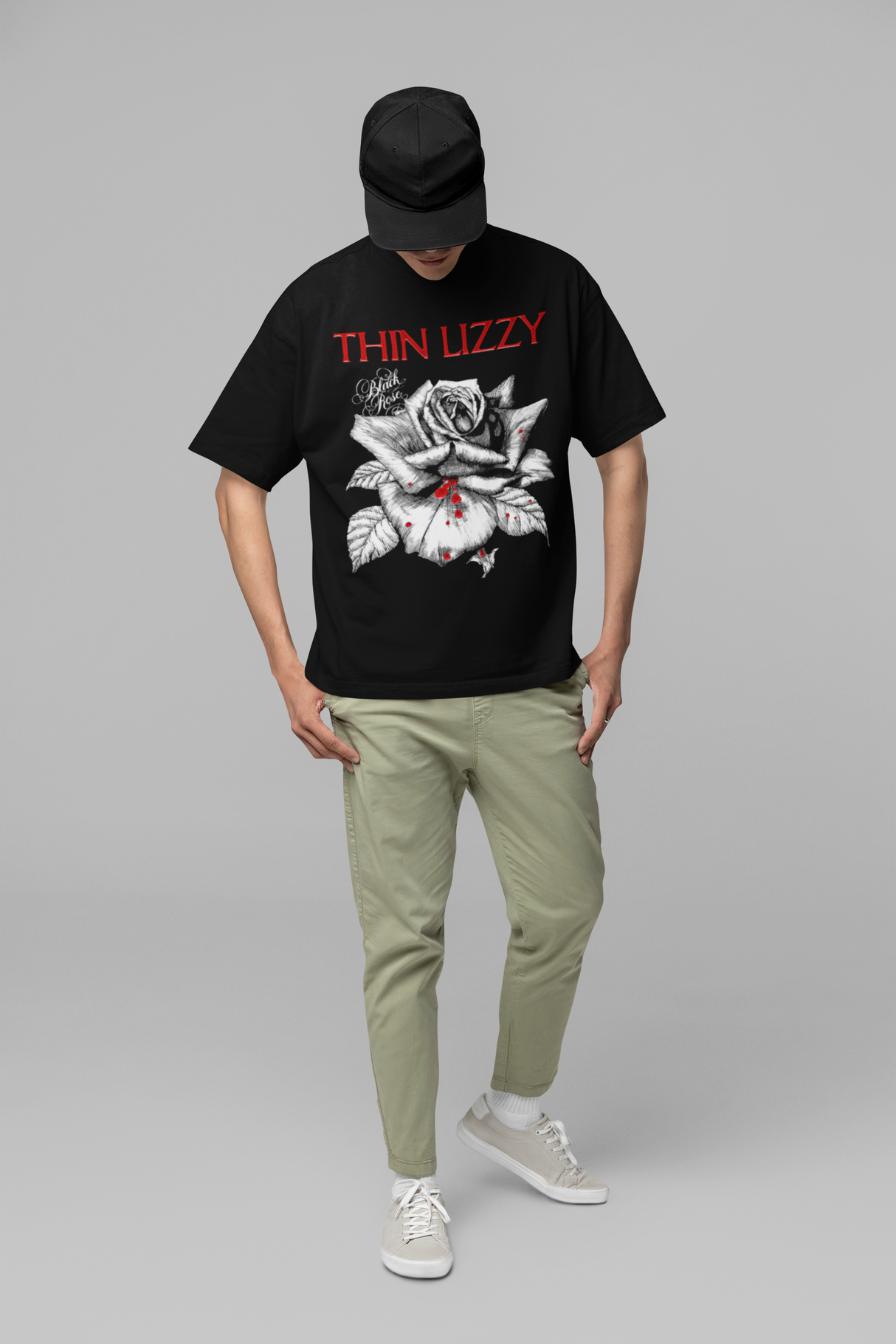 Thin Lizzy - Black Rose Jumbo Print T-Shirt ()