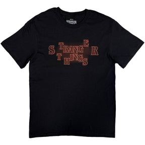 Stranger Things - Neon Logo T-Shirt - (Black) [Apparel]