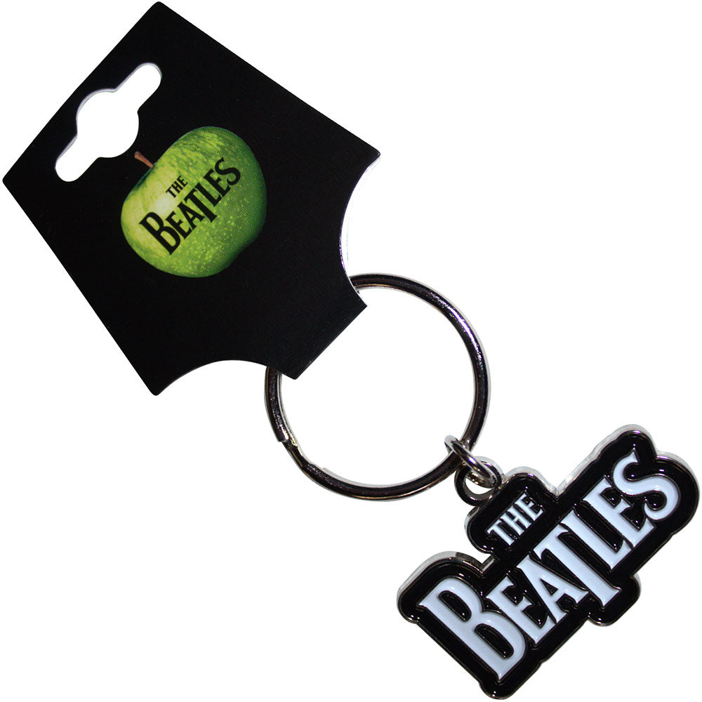 The Beatles Drop T Logo (White) [Keychain]