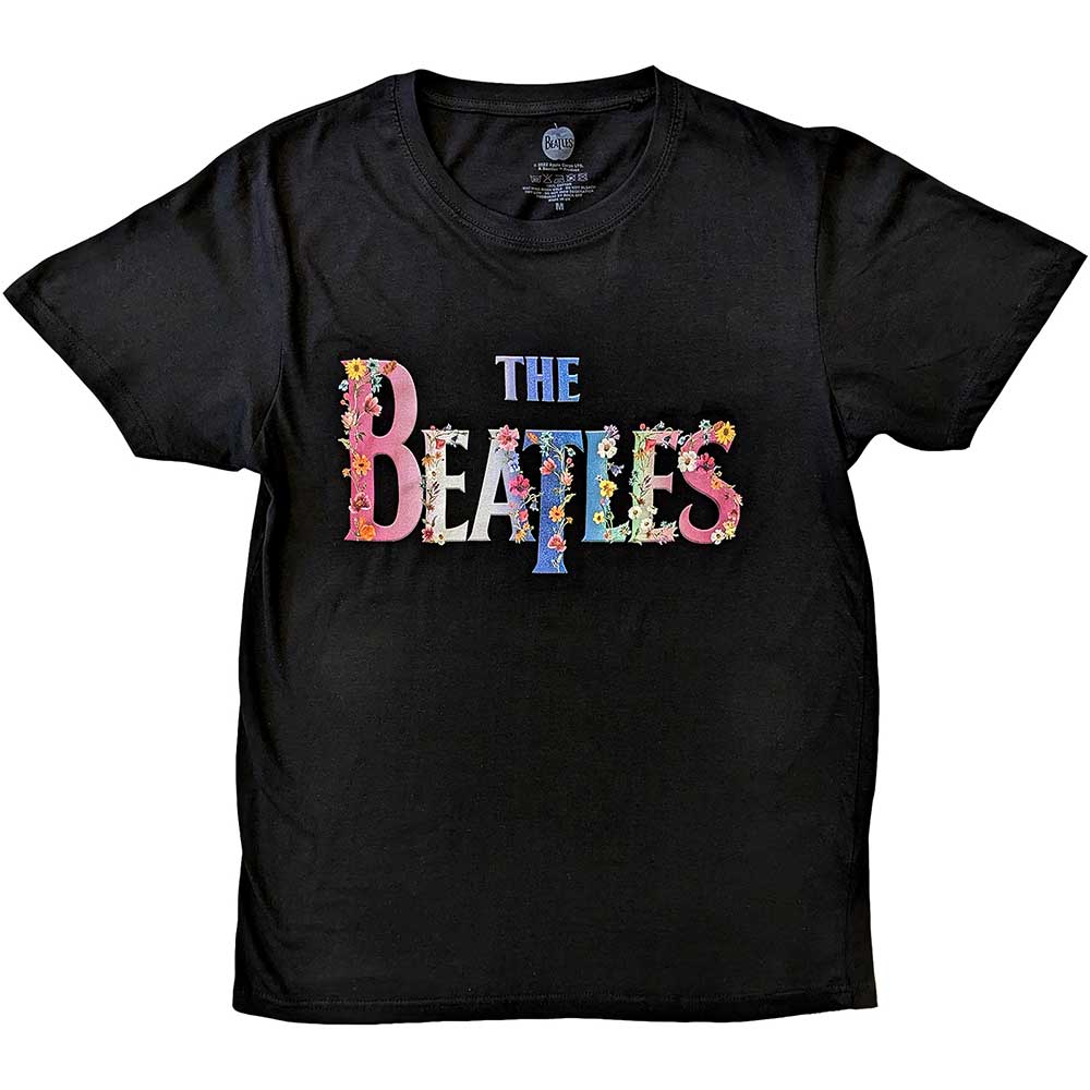 Camiseta con el logotipo floral de los Beatles