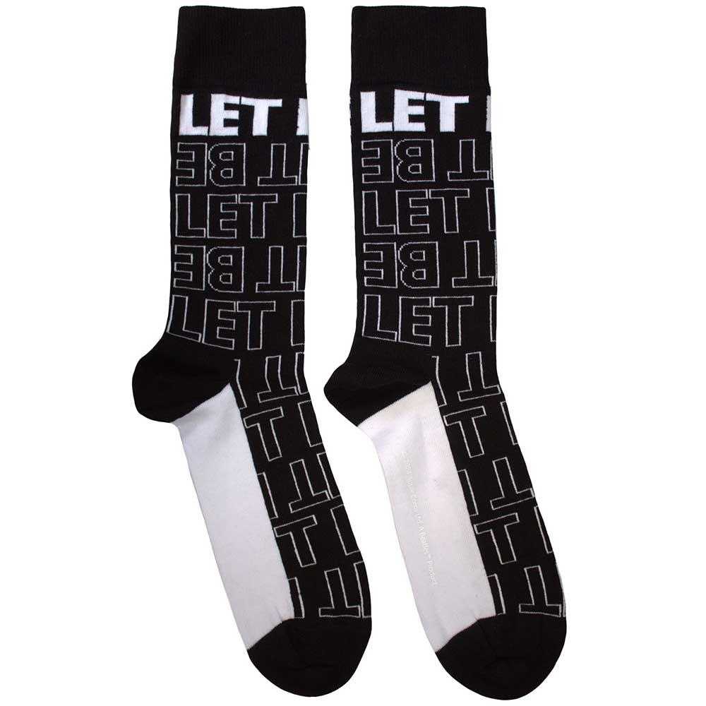 Let It Be Text Outlines Repeat (Socks)