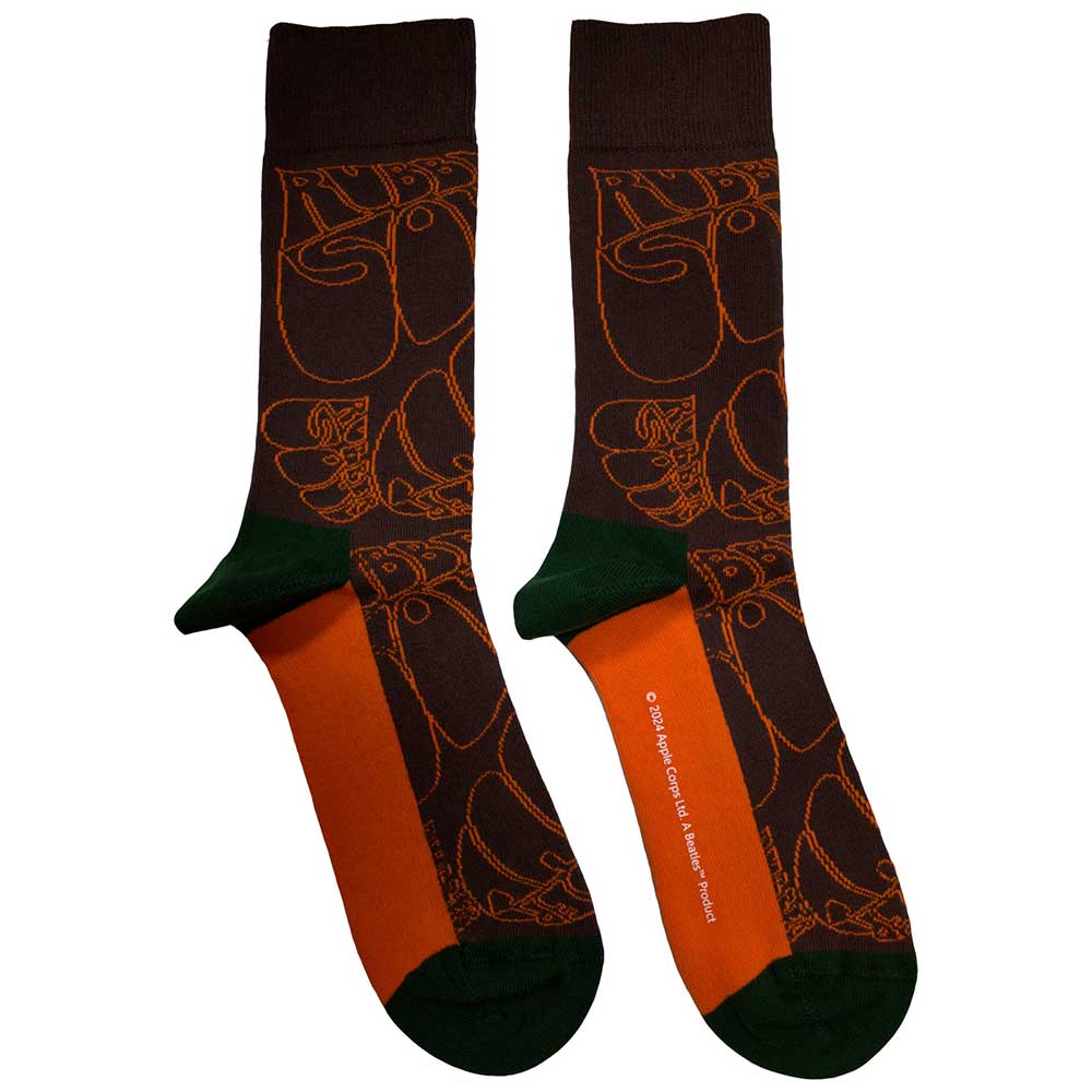 Rubber Soul Text Outlines Repeat (Socks)