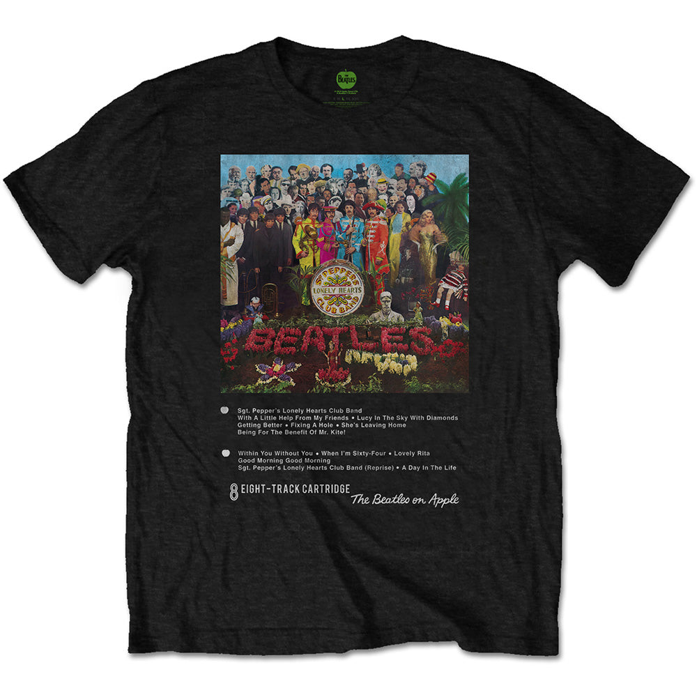 Camiseta de 8 canciones de The Beatles Sgt Pepper