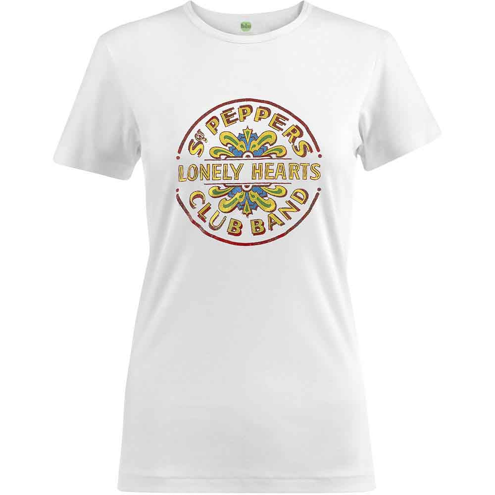 Camiseta de manga corta con el logo de The Beatles Sgt Pepper Drum Colour