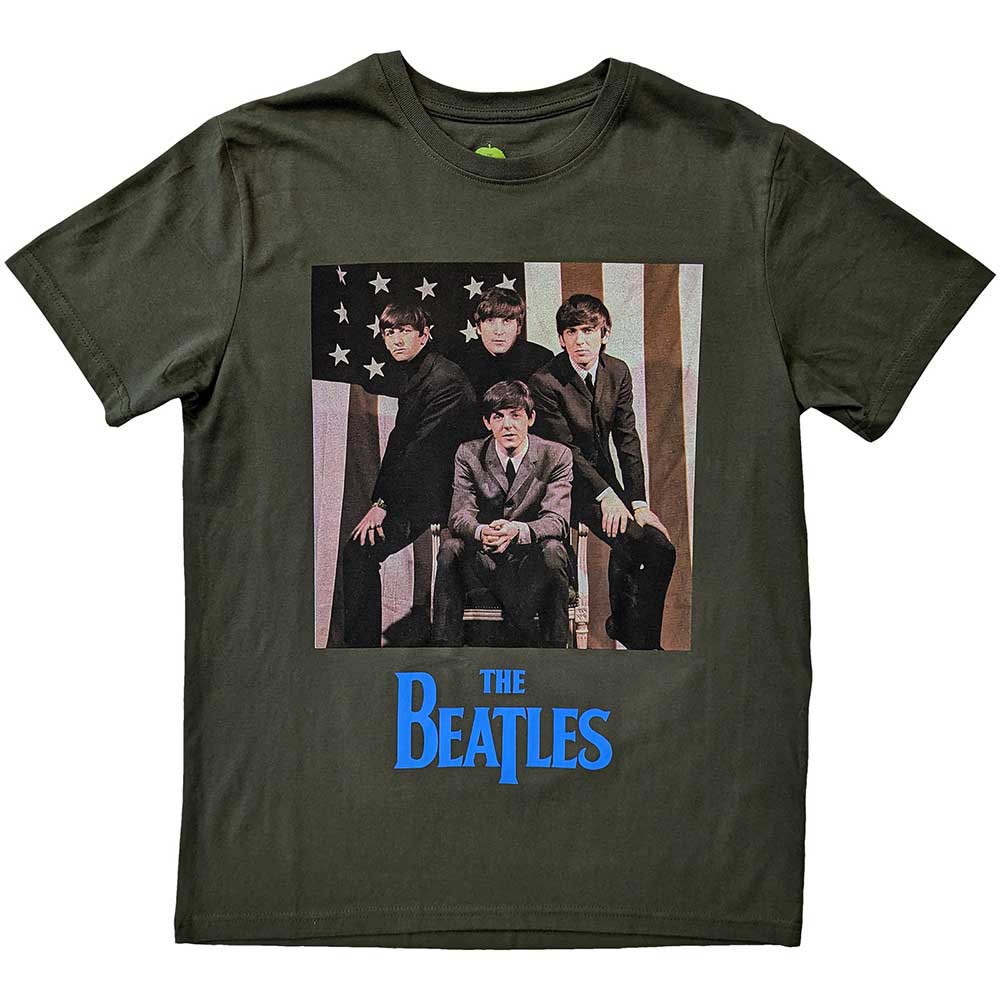 Camiseta con la bandera de Estados Unidos de los Beatles