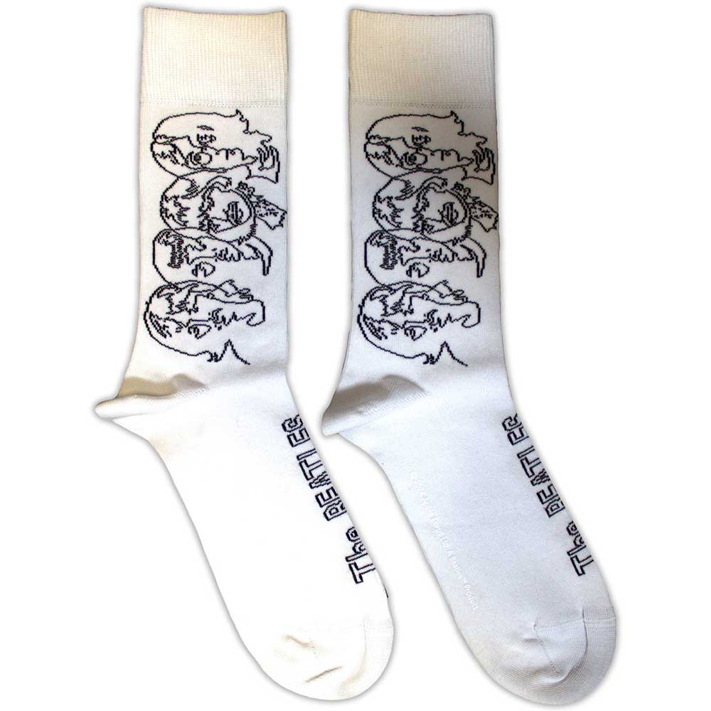 White Album Faces Outlines (Socks)